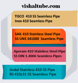 SS 410 Pipe Supplier In India