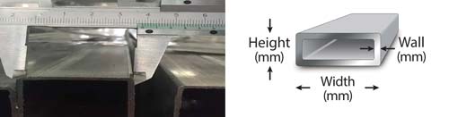 6061 T6 Aluminium Rectangular Pipe Weight Chart